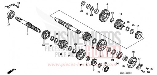 BOITE DE VITESSES XLR125RW de 1998